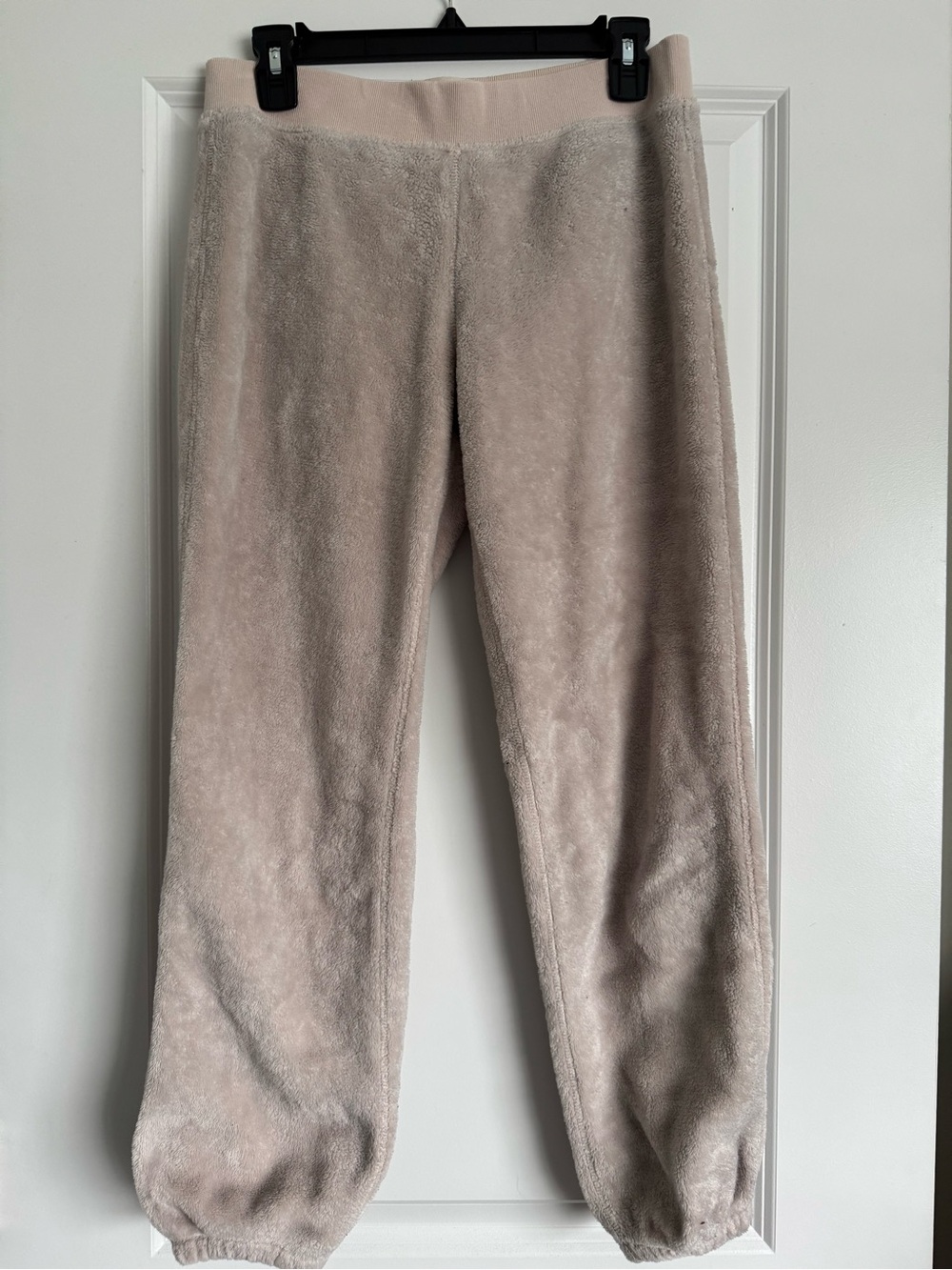 UGG Plush Lined Sweatpants in Light Beige